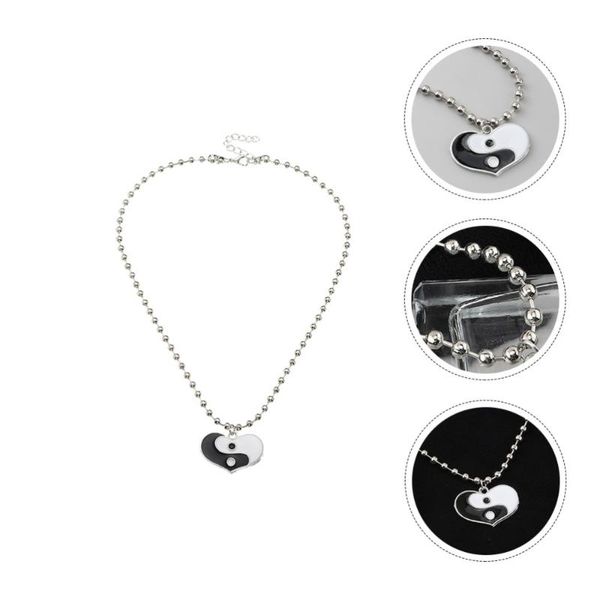 pendant necklaces 1pc heart-shaped tai chi eight diagrams necklace creative neck chain decor, Silver
pendant necklaces 1pc heart-shaped tai chi eight diagrams necklace creative neck chain decor, Silver