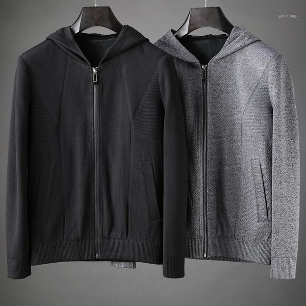 men's jackets jsbd2021 high-end knit outerwear autumn/winter hooded business casual jacket slim1, Black;brown
men's jackets jsbd2021 high-end knit outerwear autumn/winter hooded business casual jacket slim1, Black;brown