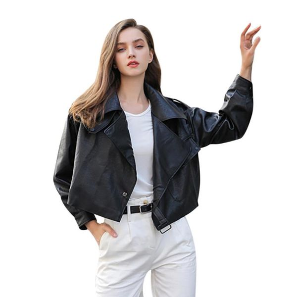 women's jackets women spring autumn pu leather jacket casual slim soft moto biker faux female coat streetwear veste femme #15, Black;brown
women's jackets women spring autumn pu leather jacket casual slim soft moto biker faux female coat streetwear veste femme #15, Black;brown
