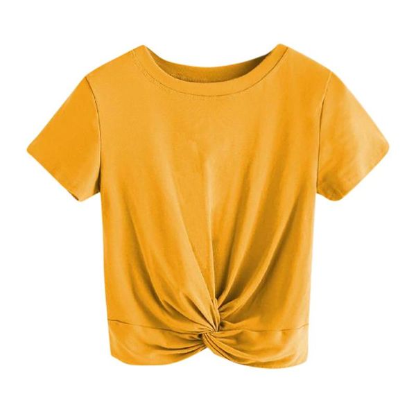 casual loose solid o neck short sleeve twist front crop tee daily tshirt basic t shirt women women's t-shirt, White
casual loose solid o neck short sleeve twist front crop tee daily tshirt basic t shirt women women's t-shirt, White