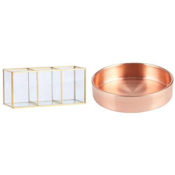storage boxes & bins nordic copper round tray organizer with gold grid glass flip modern cosmetics box
storage boxes & bins nordic copper round tray organizer with gold grid glass flip modern cosmetics box