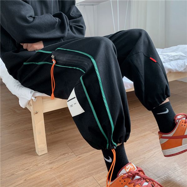 Men Casual Pants Joggers Loose All-match Amkle-length Elastic Waist Korean Style Harajuku Hip Hop Ulzzang Chic Leisure Retro New, Black
Men Casual Pants Joggers Loose All-match Amkle-length Elastic Waist Korean Style Harajuku Hip Hop Ulzzang Chic Leisure Retro New, Black
