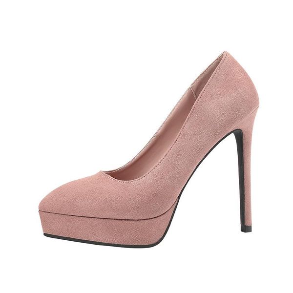 dress shoes 13cm pumps pointed high heels suede nightclub waterproof platform women's stiletto shallow mouth thin women, Black
dress shoes 13cm pumps pointed high heels suede nightclub waterproof platform women's stiletto shallow mouth thin women, Black