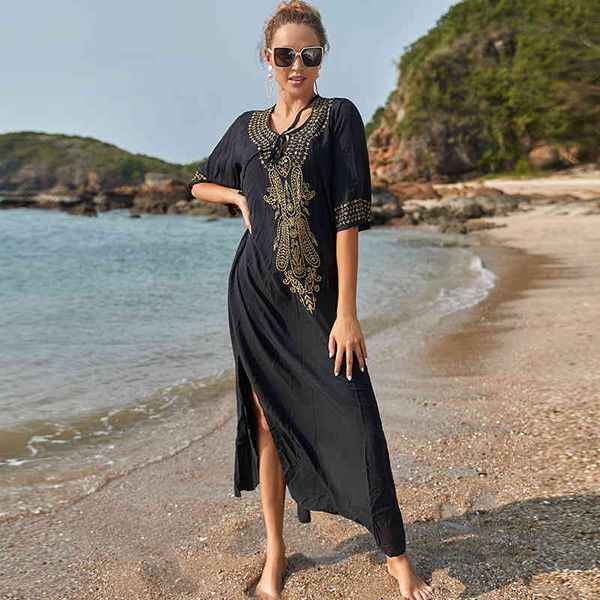 embroidery cotton beach cover-ups saida de praia swimsuit women bikini cover up tunics for pareo sarong wear q775 210420, White;black
embroidery cotton beach cover-ups saida de praia swimsuit women bikini cover up tunics for pareo sarong wear q775 210420, White;black