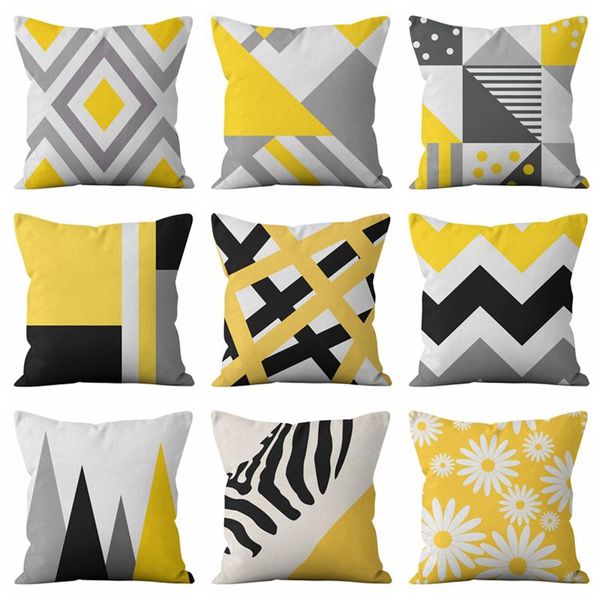 cushion/decorative pillow yellow black geometric pattern square cushion cover case polyester throw pillows cushions for home decor 45x45cm
cushion/decorative pillow yellow black geometric pattern square cushion cover case polyester throw pillows cushions for home decor 45x45cm