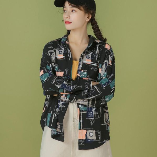 fashion casual long sleeve blouses vintage shirts women print loose women's &, White
fashion casual long sleeve blouses vintage shirts women print loose women's &, White
