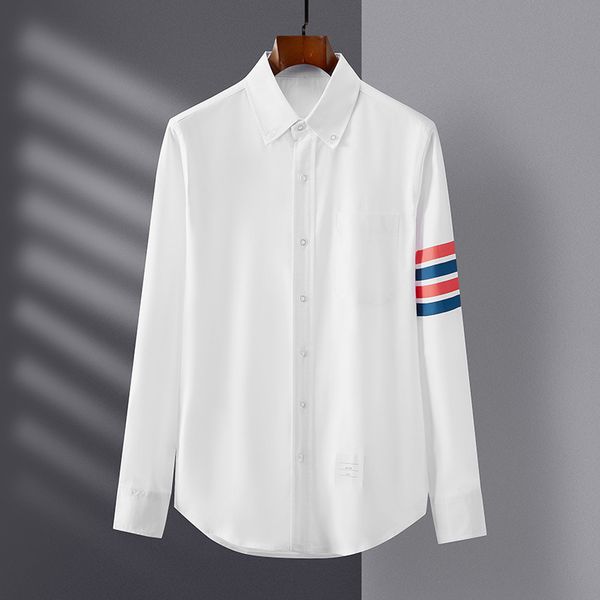 design clothing oxford cotton long sleeve red white blue stripe men's and women's korean casual fit shirt coat men's fashion, White;black
design clothing oxford cotton long sleeve red white blue stripe men's and women's korean casual fit shirt coat men's fashion, White;black