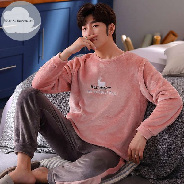 new restore style winter men's pyjamas set warm flanel dunne pajamas sets long mouwen nightwear leisure homewear, Black;brown
new restore style winter men's pyjamas set warm flanel dunne pajamas sets long mouwen nightwear leisure homewear, Black;brown