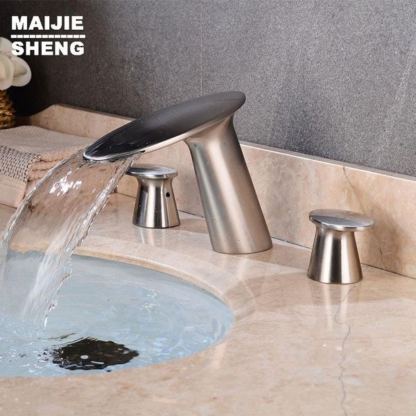 bathroom sink faucets 3 hole widespread faucet deck mounted dual handle cold water mixer tap brush nickel chrome finished
bathroom sink faucets 3 hole widespread faucet deck mounted dual handle cold water mixer tap brush nickel chrome finished
