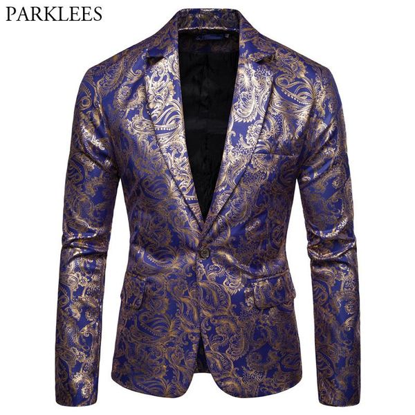 men's suits & blazers royal blue paisley bronzing tuxedo blazer men party stage singer suit jacket slim fit one button masculino 3xl, White;black
men's suits & blazers royal blue paisley bronzing tuxedo blazer men party stage singer suit jacket slim fit one button masculino 3xl, White;black