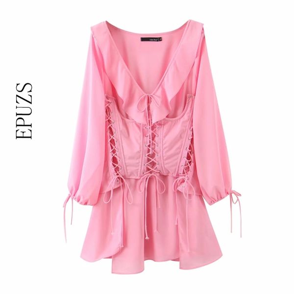 vintage two piece set boho floral dress women summer korean ladies es vintage long sleeve ruffle elegant 210521, Black;gray
vintage two piece set boho floral dress women summer korean ladies es vintage long sleeve ruffle elegant 210521, Black;gray