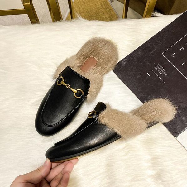 fluffy slippers women's fall and winter outer wear 2021 muller shoes lazy flat fur closed toe half b4, Black
fluffy slippers women's fall and winter outer wear 2021 muller shoes lazy flat fur closed toe half b4, Black