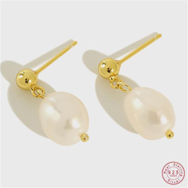 stud 925 sterling silver french simple baroque pearl earrings women light luxury temperament wedding party jewelry gift, Golden;silver
stud 925 sterling silver french simple baroque pearl earrings women light luxury temperament wedding party jewelry gift, Golden;silver
