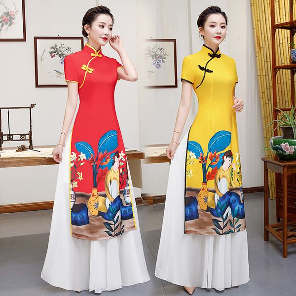 luxury casual dresses 2021 women's printed big swing summer drs vietnam oder modified cheongsam skirt, Black;gray
luxury casual dresses 2021 women's printed big swing summer drs vietnam oder modified cheongsam skirt, Black;gray