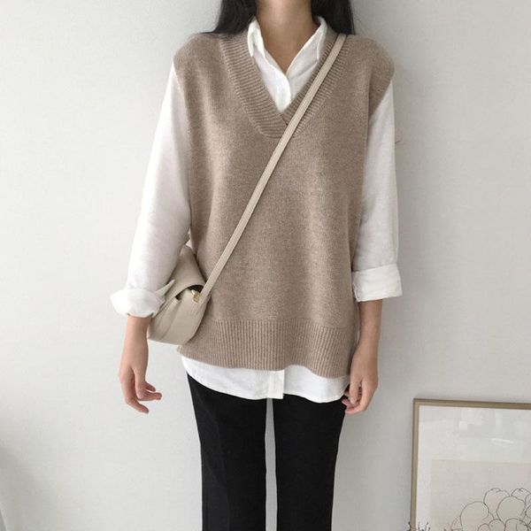 women's vests sweater vest women vintage casual v-neck solid tank knitted fashion korean winter clothes fall 2021 spring khaki, Black;white
women's vests sweater vest women vintage casual v-neck solid tank knitted fashion korean winter clothes fall 2021 spring khaki, Black;white