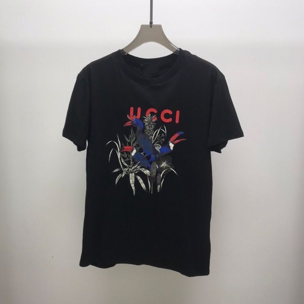2021 summer new bird flower letter printed casual short sleeve t-shirt for men and women, White
2021 summer new bird flower letter printed casual short sleeve t-shirt for men and women, White