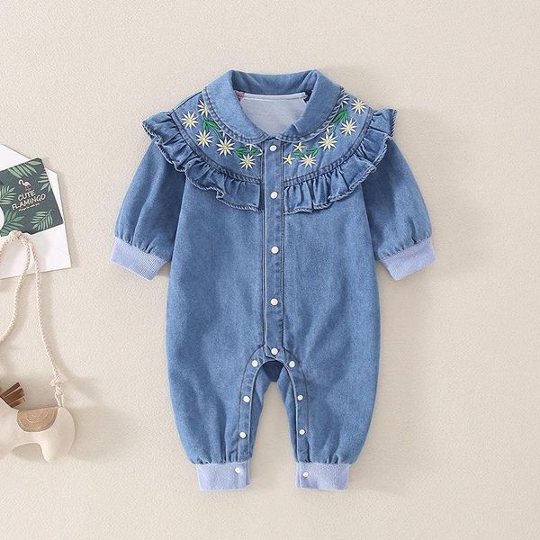 clothing sets baby clothes autumn long-sleeved girl denim romper full moon born jumpsuit spring and western style, White
clothing sets baby clothes autumn long-sleeved girl denim romper full moon born jumpsuit spring and western style, White