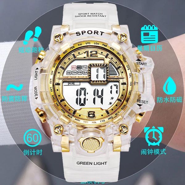 wristwatches trendy transparent digital watch women sports watches square electronic wrist clock lover's gift drop, Slivery;brown
wristwatches trendy transparent digital watch women sports watches square electronic wrist clock lover's gift drop, Slivery;brown