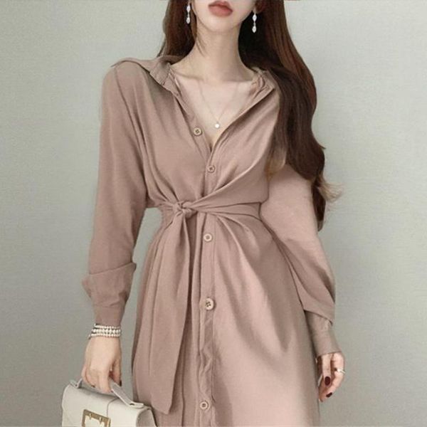 casual dresses zcsmll korean chic autumn elegant lapel single-breasted twisted strap design is thin and waist over the knee long dress, Black;gray
casual dresses zcsmll korean chic autumn elegant lapel single-breasted twisted strap design is thin and waist over the knee long dress, Black;gray