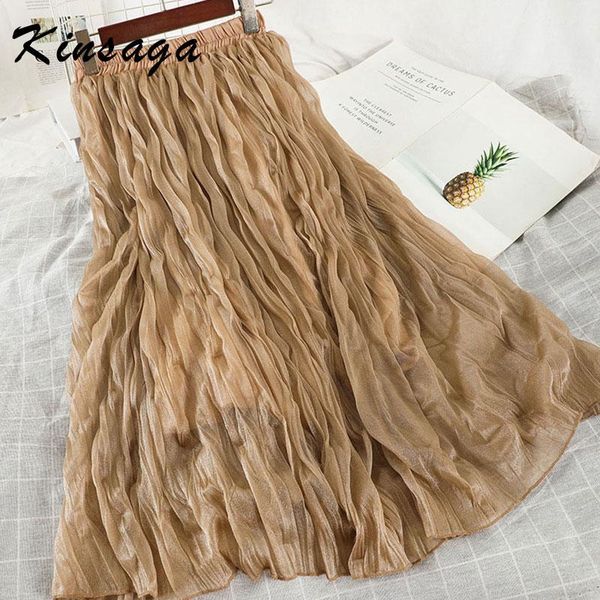 skirts kinsaga elastic band solid pleated mesh tulle summer empire chic a-line beach holiday skirt female long tutu, Black
skirts kinsaga elastic band solid pleated mesh tulle summer empire chic a-line beach holiday skirt female long tutu, Black