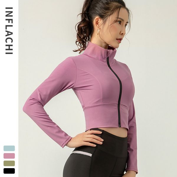 jacket autumn and winter sports women's slim fit elastic yoga suit zipper outdoor running fitness leisure long sleeve top, Gray
jacket autumn and winter sports women's slim fit elastic yoga suit zipper outdoor running fitness leisure long sleeve top, Gray