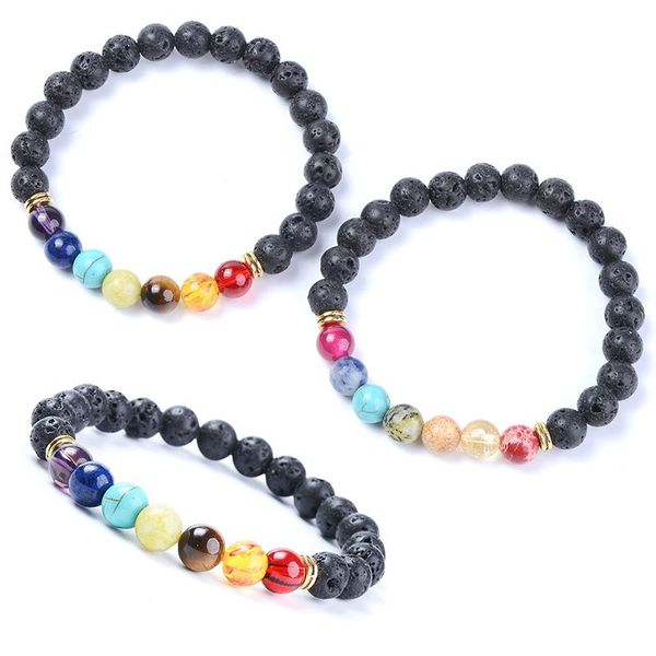 8mm lava rock 7 chakras bracelet essential oil diffuser natural stone yoga beads bangle stretch bracelets for women jewelry, Black
8mm lava rock 7 chakras bracelet essential oil diffuser natural stone yoga beads bangle stretch bracelets for women jewelry, Black