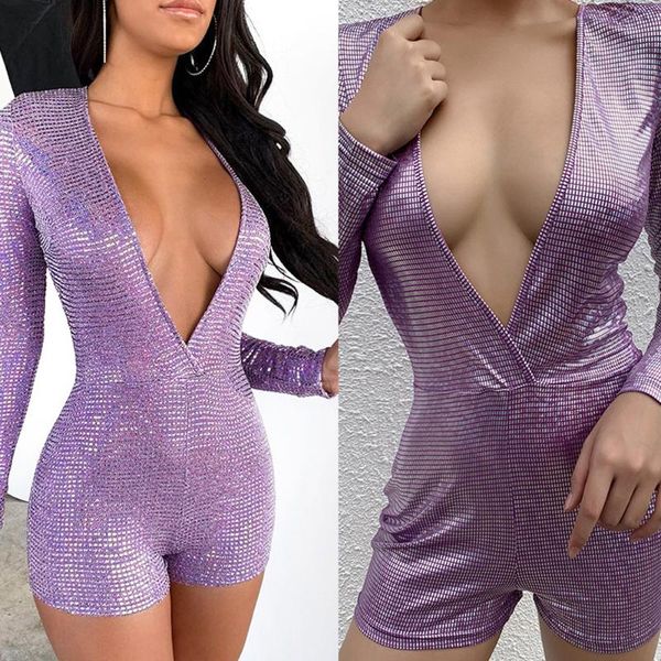 women's jumpsuits & rompers skinny playsuits trebdy sequin purple deep v-neck long sleeve one piece solid color jumpsuit, Black;white
women's jumpsuits & rompers skinny playsuits trebdy sequin purple deep v-neck long sleeve one piece solid color jumpsuit, Black;white