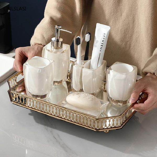 bath accessory set resin bathroom accessories soap dispenser dish lotion bottle mouth cup toothbrush holder household wash ornaments
bath accessory set resin bathroom accessories soap dispenser dish lotion bottle mouth cup toothbrush holder household wash ornaments