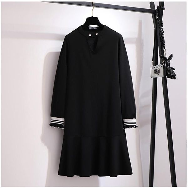 casual dresses 2021 autumn 150 kg fat sister mm skirt plus fat, increase age reduction, long-sleeved temperament size dress, Black;gray
casual dresses 2021 autumn 150 kg fat sister mm skirt plus fat, increase age reduction, long-sleeved temperament size dress, Black;gray