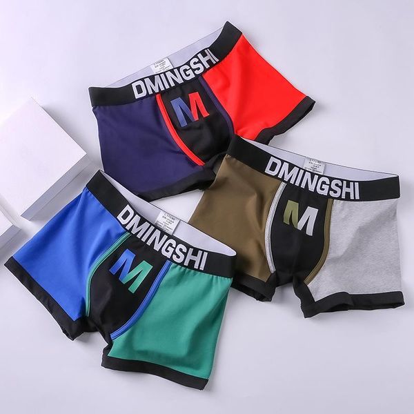 underpants men's cotton comfortable waist printed underwear youth fashion personality loose boxer briefs, Black;white
underpants men's cotton comfortable waist printed underwear youth fashion personality loose boxer briefs, Black;white
