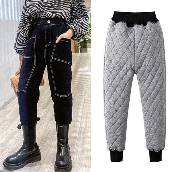 trousers girls cotton winter three-layer plus velvet thickening outer through the middle large warm pants, Blue
trousers girls cotton winter three-layer plus velvet thickening outer through the middle large warm pants, Blue