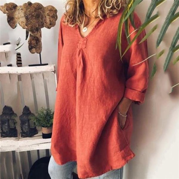 women's blouses & shirts women blouse spring autumn casual solid 3/4 sleeve shirt pockets loose ladies blusen damen, White
women's blouses & shirts women blouse spring autumn casual solid 3/4 sleeve shirt pockets loose ladies blusen damen, White