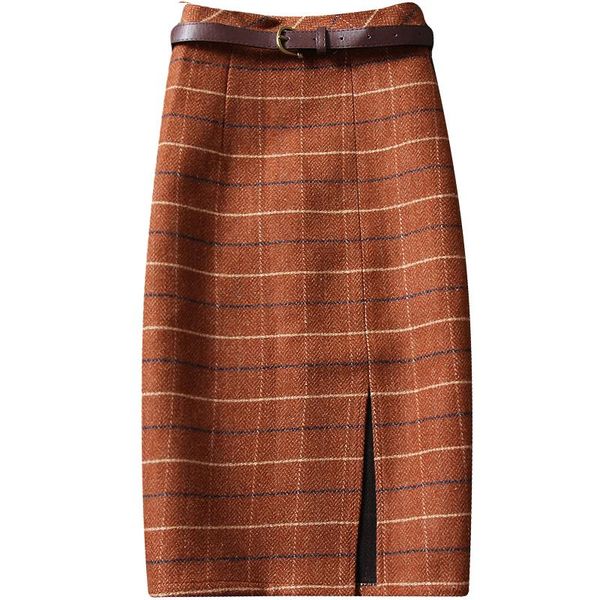 skirts autumn winter plaid woolen skirt women high waist knee-length split package hip, Black
skirts autumn winter plaid woolen skirt women high waist knee-length split package hip, Black