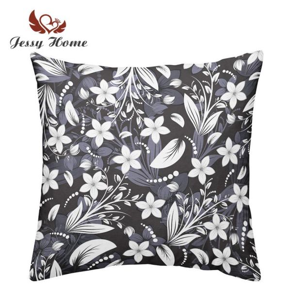 boho flower cushion cover blue and white porcelain pillowcase sofa throw pillows house seat coussin decoration 45cm*45cm d15 cushion/decorat