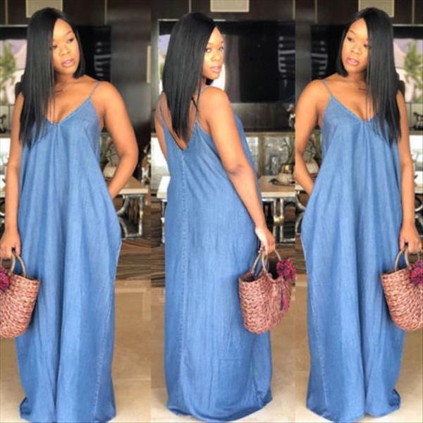 fashion floor length maxi boho women dress backless long denim jean loose strapless vestidos plus size s lantern sleeve xxxl, Black;gray
fashion floor length maxi boho women dress backless long denim jean loose strapless vestidos plus size s lantern sleeve xxxl, Black;gray