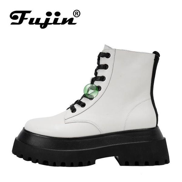 boots fujin 6.5cm women super high heel platform quality leather motorcycle riding shoes female booties, Black
boots fujin 6.5cm women super high heel platform quality leather motorcycle riding shoes female booties, Black