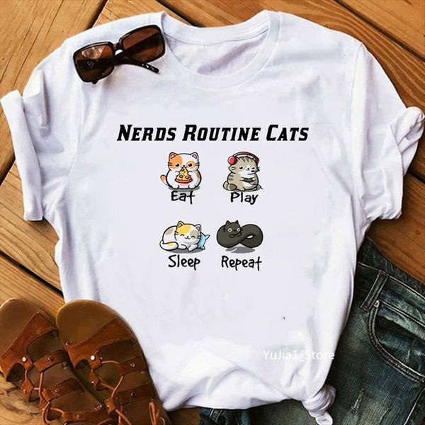 summer harajuku kawaii nerds womens t shirts routine cats printed funny women graphic tees woman 90s tumblr clothes gilr cute, White
summer harajuku kawaii nerds womens t shirts routine cats printed funny women graphic tees woman 90s tumblr clothes gilr cute, White