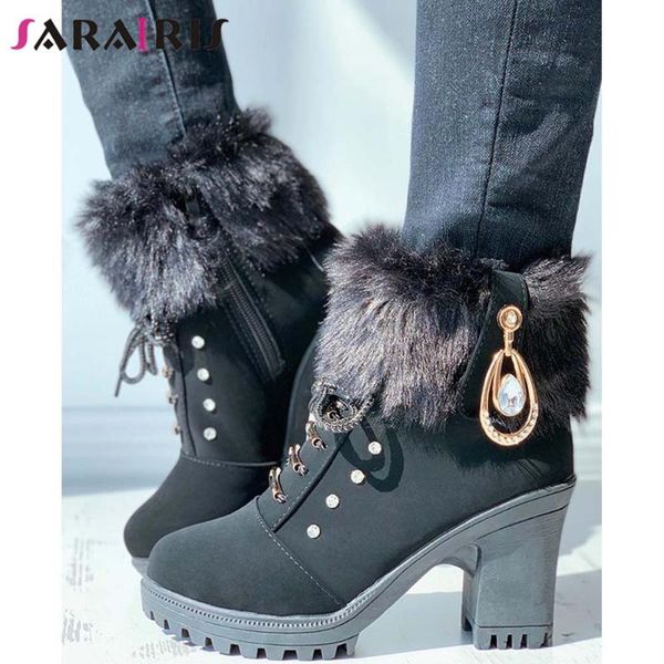 boots sarairiszipper crystal high heels flock women butterfly knot winter ladies round toe ankle shoes, Black
boots sarairiszipper crystal high heels flock women butterfly knot winter ladies round toe ankle shoes, Black