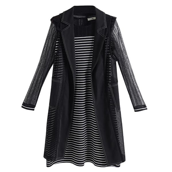 women's vests ec.ms 2 piece outfits for women plus size lace vest jacket and stripe dress suits, Black;white
women's vests ec.ms 2 piece outfits for women plus size lace vest jacket and stripe dress suits, Black;white