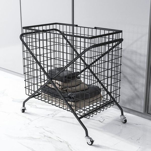 laundry bags nordic wheeled iron dirty clothes hamper multi-function bathroom basket trolley grid design
laundry bags nordic wheeled iron dirty clothes hamper multi-function bathroom basket trolley grid design