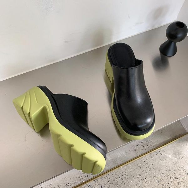 dress shoes platform mules women mixed color wedges slippers shallow round toe pump chunky heels slip on heighten sandalias mujer, Black
dress shoes platform mules women mixed color wedges slippers shallow round toe pump chunky heels slip on heighten sandalias mujer, Black
