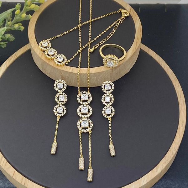 earrings & necklace vanifi fashion jewelry set delicate circle zircon micro inlay with earrings, bracelet and ring for woman banquet gifts, Silver
earrings & necklace vanifi fashion jewelry set delicate circle zircon micro inlay with earrings, bracelet and ring for woman banquet gifts, Silver