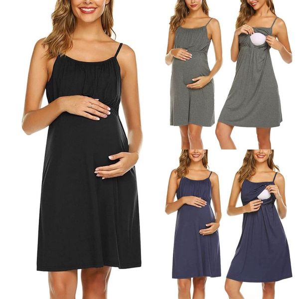 maternity dresses woman solid sling sleeveless pregnant feeding dress nursing robe allaitement été zwangerschaps jurk, White
maternity dresses woman solid sling sleeveless pregnant feeding dress nursing robe allaitement été zwangerschaps jurk, White