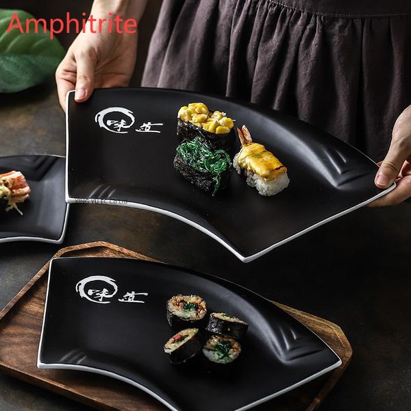 dishes & plates black ceramics fan shaped matte sushi plate table utensils from the household snack el restaurant salver
dishes & plates black ceramics fan shaped matte sushi plate table utensils from the household snack el restaurant salver