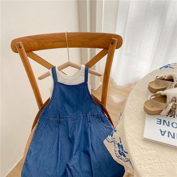 jumpsuits 2021 summer baby girls soft thin princess denim overalls korean style children solid color all-match loose bib pants, Blue
jumpsuits 2021 summer baby girls soft thin princess denim overalls korean style children solid color all-match loose bib pants, Blue