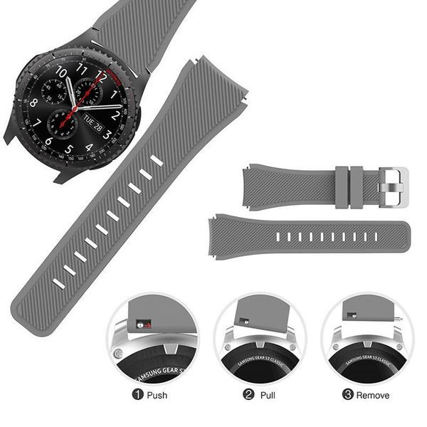 watch bands solid color silicone bracelet strap band for samsung sports watchband s3 gear frontier wris b5d6, Black;brown
watch bands solid color silicone bracelet strap band for samsung sports watchband s3 gear frontier wris b5d6, Black;brown