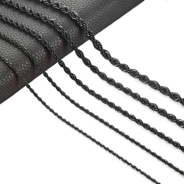 chains width 2/3/4/5/6mm stainless steel rope chain black men and womennecklace 316l classic fashion twisted jewelry, Silver
chains width 2/3/4/5/6mm stainless steel rope chain black men and womennecklace 316l classic fashion twisted jewelry, Silver