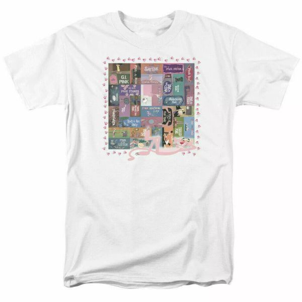 pink panther vintage titles t shirt mens licensed cartoon merchandise white, White;black
pink panther vintage titles t shirt mens licensed cartoon merchandise white, White;black
