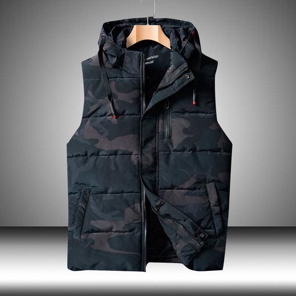 men 2021 winter camo sleeveless vest jacket thick hooded thermal soft cotton-padded coat fashion casual warm vests waistcoat men's, Black;white
men 2021 winter camo sleeveless vest jacket thick hooded thermal soft cotton-padded coat fashion casual warm vests waistcoat men's, Black;white