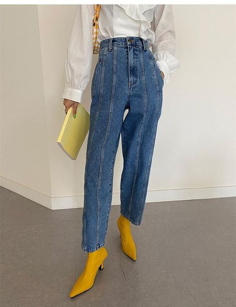 women's jeans vintage patchwork pants high waist chic denim trousers streetwear loose straight female pockets 2021, Blue
women's jeans vintage patchwork pants high waist chic denim trousers streetwear loose straight female pockets 2021, Blue